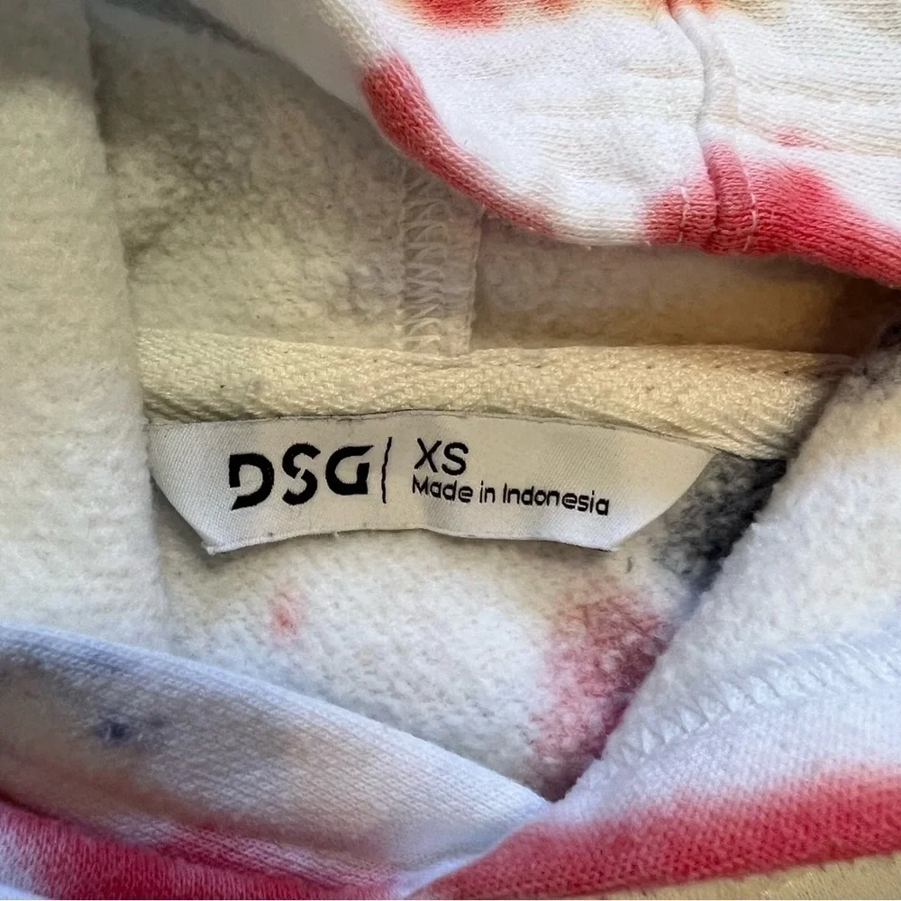 Kids DSG Tye Die Hoodie Blue/Red Size XS